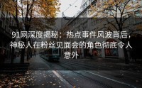 91网深度揭秘：热点事件风波背后，神秘人在粉丝见面会的角色彻底令人意外